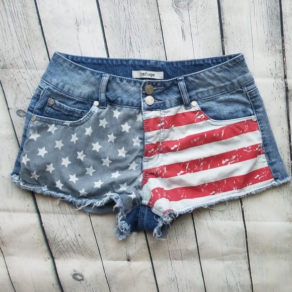 Charlotte Russe Pants - American flag refuge shorts Charlotte Russe Pants - American flag refuge shorts